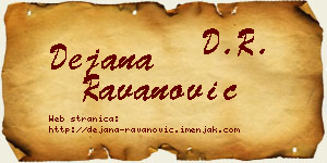 Dejana Ravanović vizit kartica